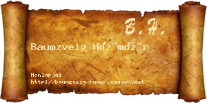 Baumzveig Hümér névjegykártya